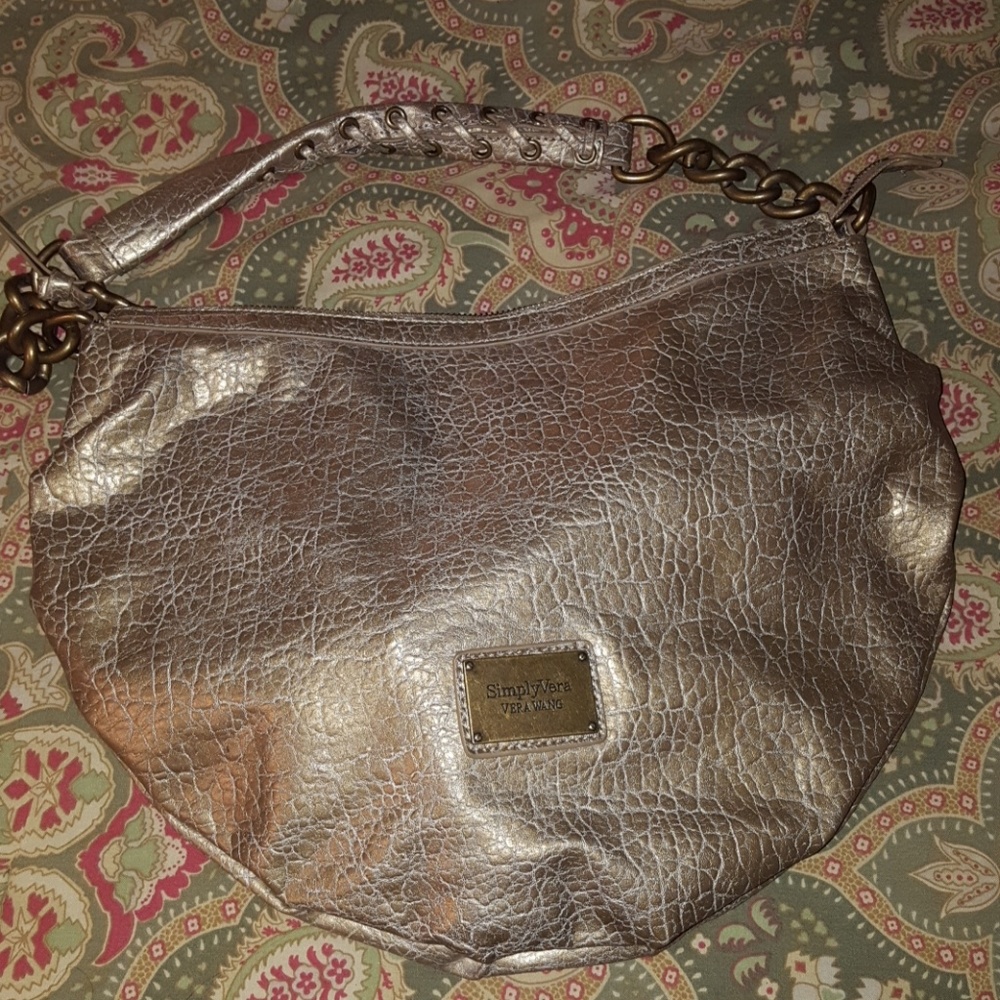 Simply Vera Wang gold new shoulder bag purse